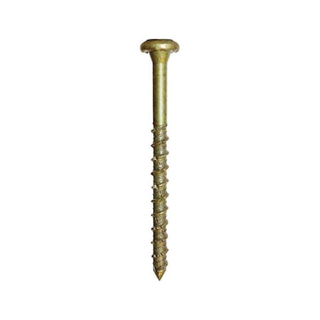 Tool Time 0.29 x 2.75 in. Star Self Tapping Zinc Concrete Screws, Yellow TO1676646
